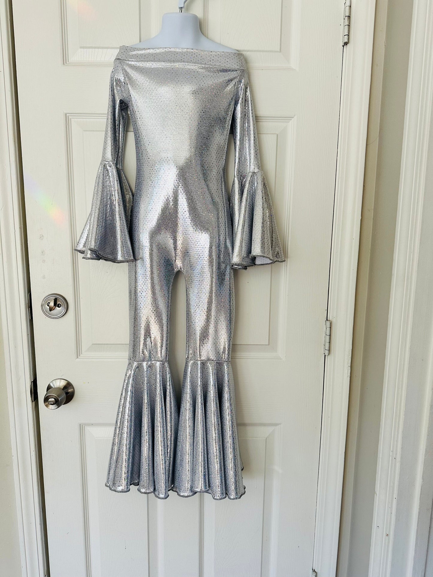 Dancing Queen Off Shoulder Jumpsuit|Flare Bell Jumpsuit|Bells sleeve Jumpsuit|Girl birthday outfits|Wholesome Goods Co|