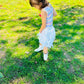 Leotard|White Pleather Fringe Skirt|Trendy Sunglasses| Wholesome Goods Co
