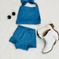 Daisy Dukes Denim Shorts|Denim Cropped Top|Kids Bummies|Kids Shorts|Wholesome Goods Co