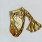 Gold Asymmetrical Leotard with Bell Sleeve choose your color/Kids leotards/Girls leotards/Junior leotards/Dancewear/Pageant Clothes/Handmade