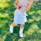 Leotard|White Pleather Fringe Skirt|Trendy Sunglasses| Wholesome Goods Co