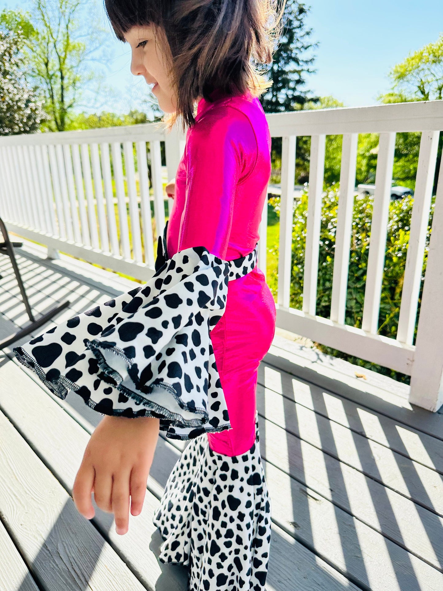 Get Your Little Cowgirl Ready for the Rodeo with Our Western Chic One Shoulder Jumpsuit - Perfect for Pageants, Cowgirl Parties, and More.