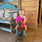 Electric Cowgirl Boho Chic Rodeo Ready One Shoulder Fringe Dress for Free-Spirited Kids - Available in Multiple Colors and Sleeve Styles.
