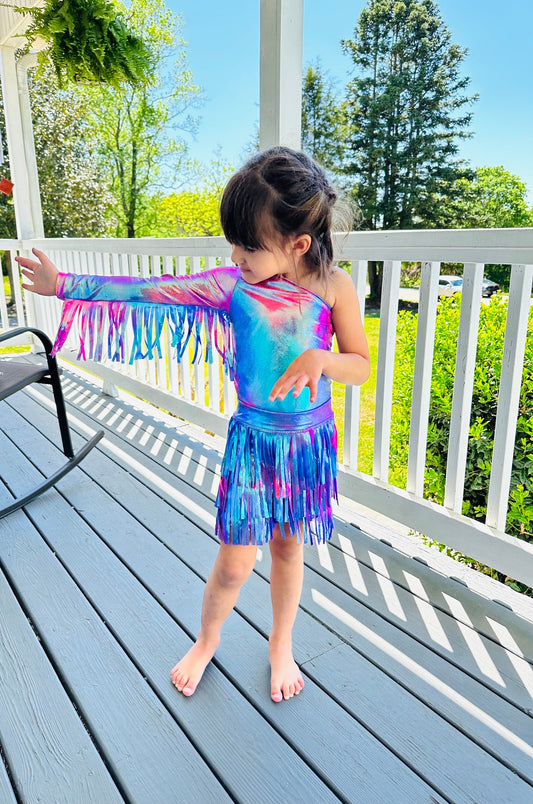 Fringe Skort|One Shoulder Fringe Sleeve Top (Sold Separately)|Choose Your Color/Pattern |Girls shorts|fringe shorts|Wholesome Goods
