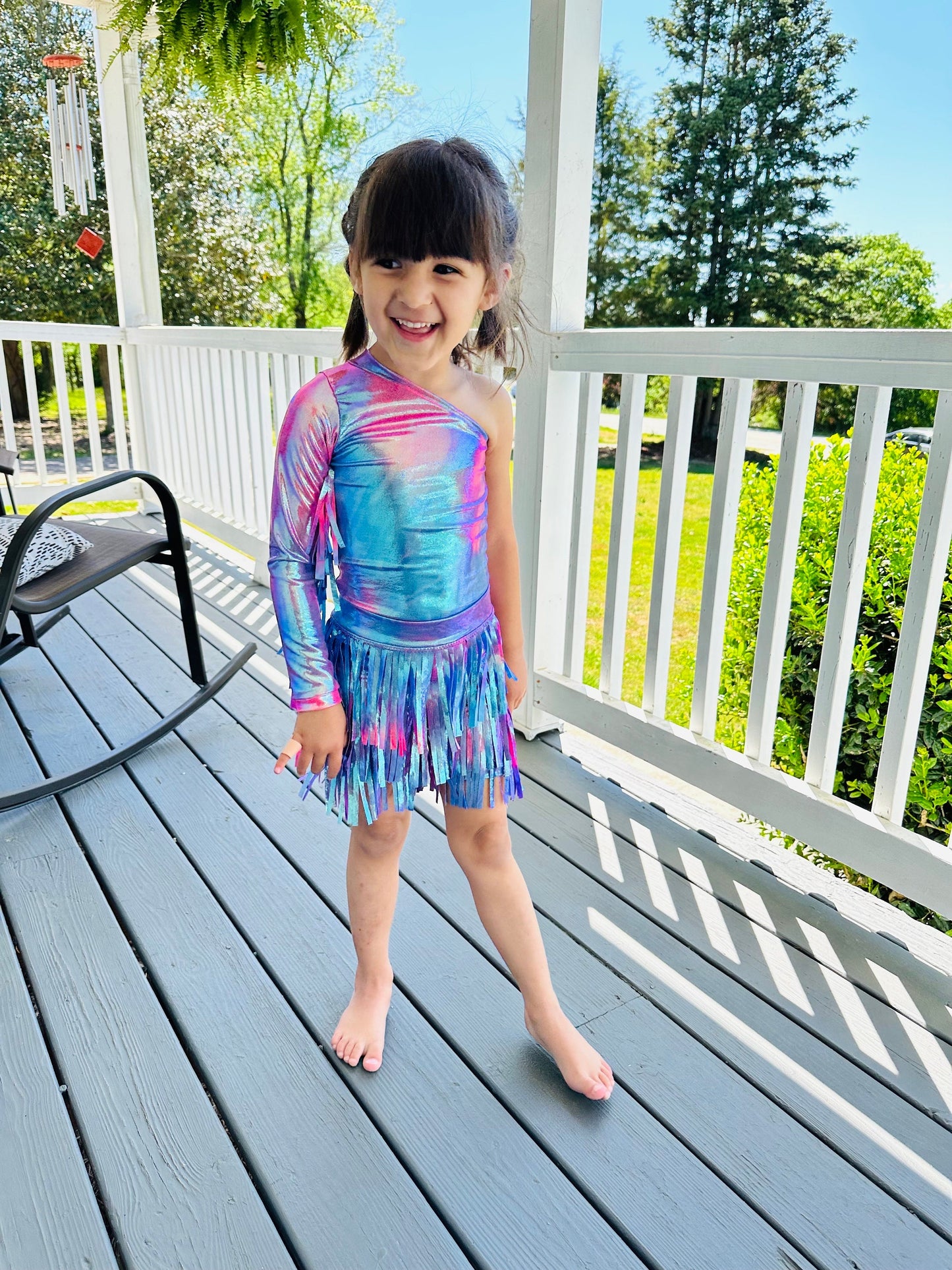 Fringe Skort|One Shoulder Fringe Sleeve Top (Sold Separately)|Choose Your Color/Pattern |Girls shorts|fringe shorts|Wholesome Goods