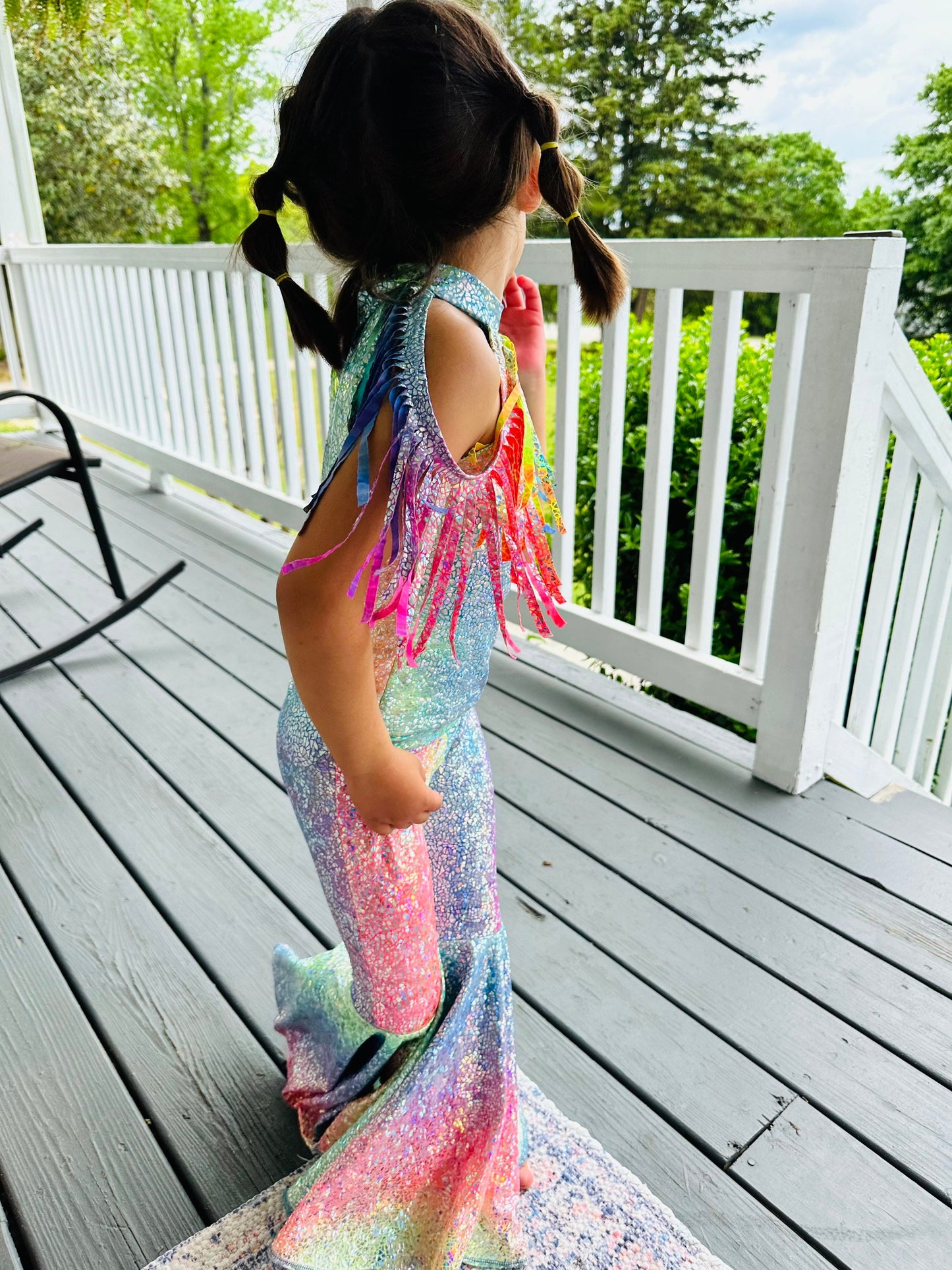 Pageant-Ready Fringe Shoulder Set with Flared Bell Bottoms - Diverse Colors & Sizes for Special Occasion