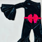 Hot Pink Dancing Queen Jumpsuit with Matching Belt|Flare Bell Jumpsuit|One Shoulder Jumpsuit|Girl birthday outfit|More colors available
