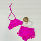 Halter Fringe 2-Piece Swimsuit -Boho Chic Kids - Juniors Retro Swimwear MORE COLORS AVAILABLE