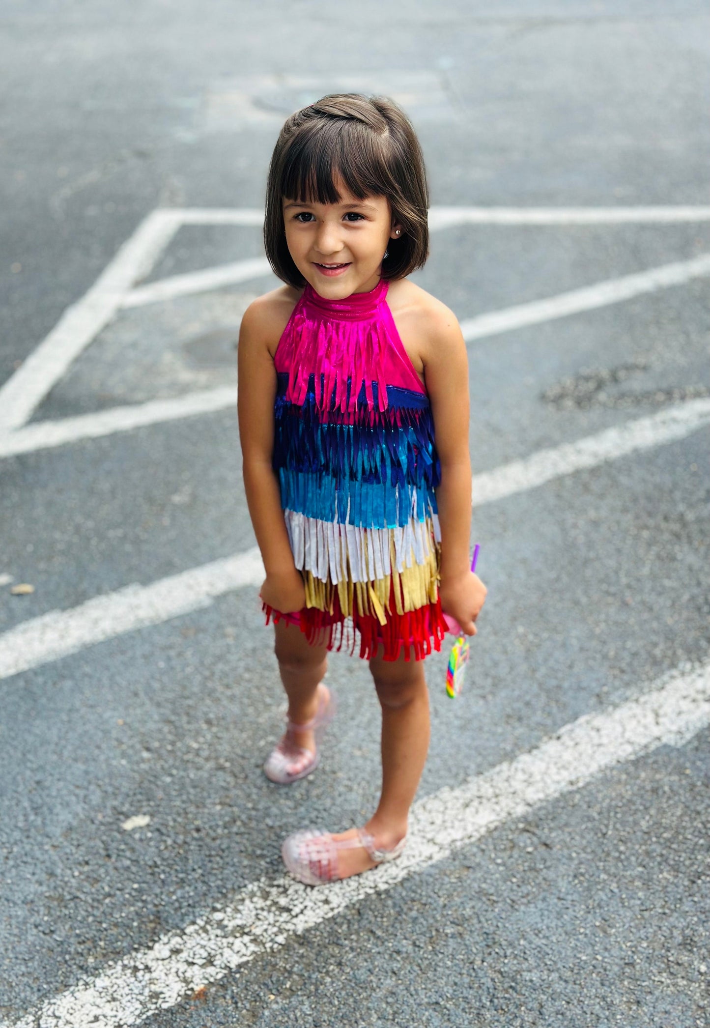 Boho Chic One Halter Fringe Romper for Free-Spirited Kids - Available in Multiple Colors and Sleeve Styles. Wholesome Goods Co