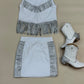 Miranda Bedazzled Cowgirl Vest|Bedazzled Pleather Skirt (Sold Separately) Western Skirt|Western Fringe Vest|Pageant|Rodeo|Concert Outfit