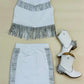 Miranda Bedazzled Cowgirl Vest|Bedazzled Pleather Skirt (Sold Separately) Western Skirt|Western Fringe Vest|Pageant|Rodeo|Concert Outfit