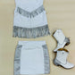 Miranda Bedazzled Cowgirl Vest|Bedazzled Pleather Skirt (Sold Separately) Western Skirt|Western Fringe Vest|Pageant|Rodeo|Concert Outfit