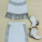 Miranda Bedazzled Cowgirl Vest|Bedazzled Pleather Skirt (Sold Separately) Western Skirt|Western Fringe Vest|Pageant|Rodeo|Concert Outfit