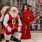Girls Dancing Queen Winter Edition Velvet Asymmetrical One-Shoulder Bell Bottoms  Jumpsuit/Special Occasion Holiday Outfit Wholesome GoodsCo