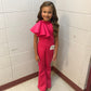 Custom Pageant Neoprene Scuba Jumpsuit with Ruffles, Girls Casual Wear, Romper Outfit. Wholesome Goods Co