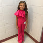Custom Pageant Neoprene Scuba Jumpsuit with Ruffles, Girls Casual Wear, Romper Outfit. Wholesome Goods Co