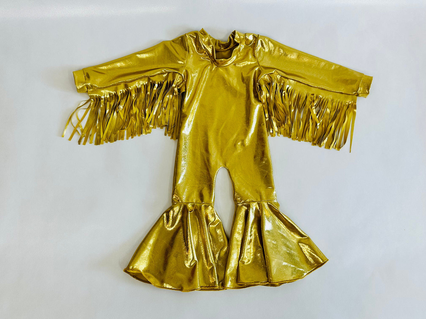 Phoenix Kids Jumpsuit, Fringe Sleeves, Flare Bells - Toddler to Tween Sizes|Pageant Wear|Halloween