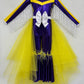 Touchdown Elegance: Custom Kids' Tulle/Organza Skirt and Fringed Feathered Jumpsuit in Your Favorite Football Team Colors