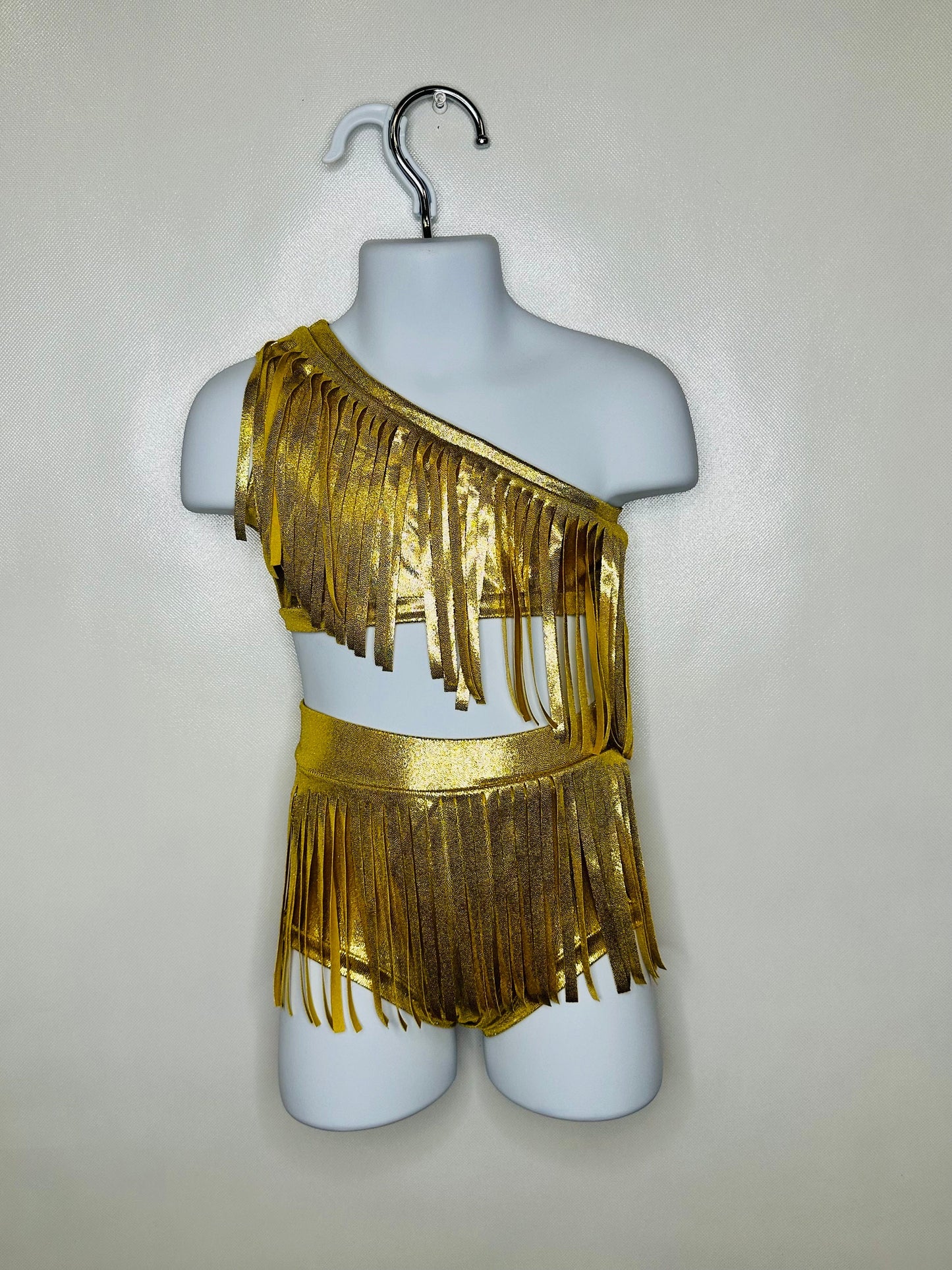 Boho Chic Kids - Juniors One-Shoulder Fringe 2-Piece Swimsuit - Retro Swimwear MORE COLORS AVAILABLE