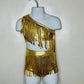 Boho Chic Kids - Juniors One-Shoulder Fringe 2-Piece Swimsuit - Retro Swimwear MORE COLORS AVAILABLE