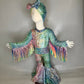 Phoenix Phoenix Cosmic Radiance Kids Jumpsuit, Fringe Sleeves, Flare Bells with Matching Turban Toddler to Tween Sizes|Pageant Wear|Dance