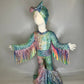 Phoenix Phoenix Cosmic Radiance Kids Jumpsuit, Fringe Sleeves, Flare Bells with Matching Turban Toddler to Tween Sizes|Pageant Wear|Dance