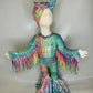 Phoenix Phoenix Cosmic Radiance Kids Jumpsuit, Fringe Sleeves, Flare Bells with Matching Turban Toddler to Tween Sizes|Pageant Wear|Dance