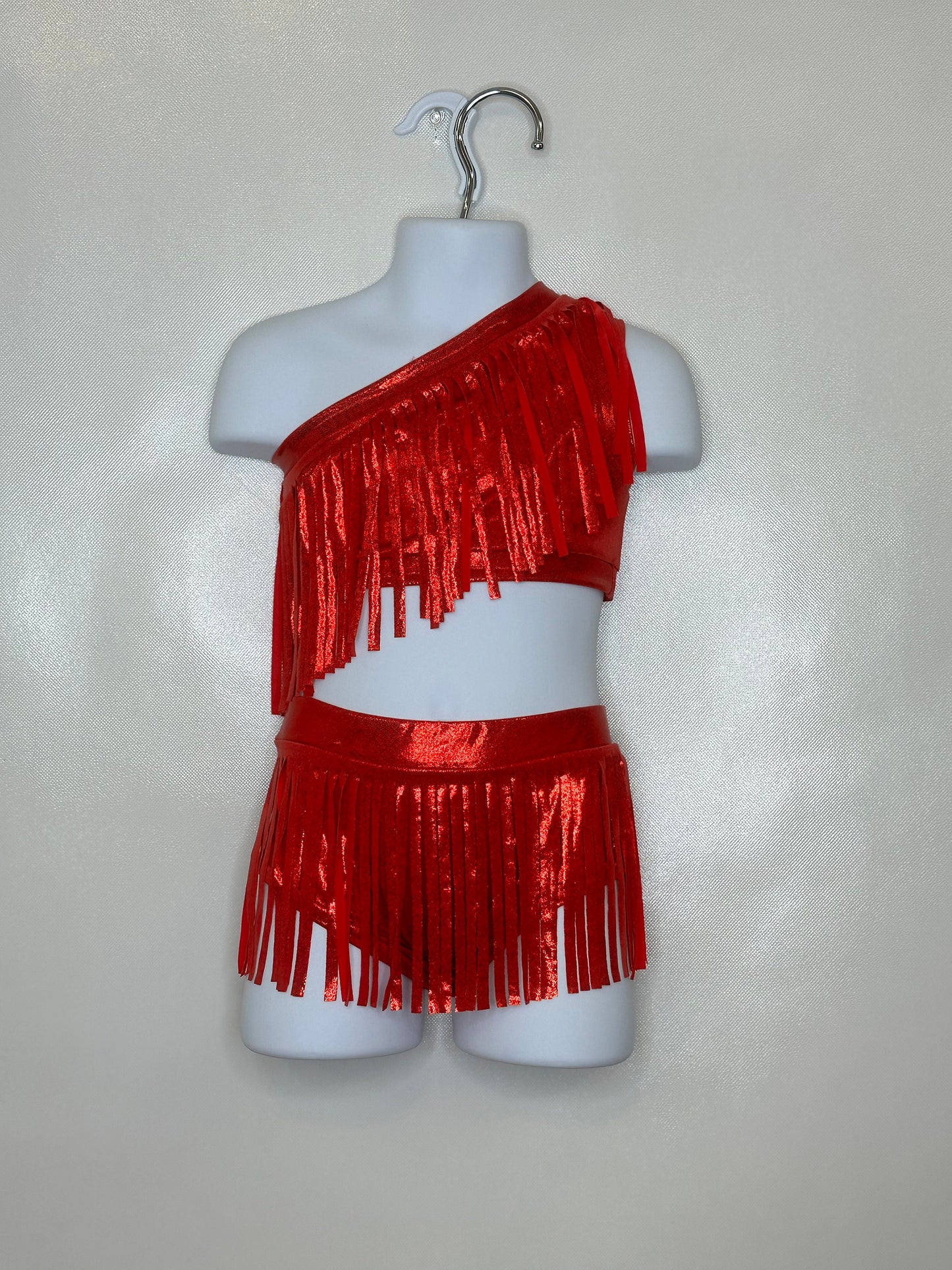 Boho Chic Kids - Juniors One-Shoulder Fringe 2-Piece Swimsuit - Retro Swimwear MORE COLORS AVAILABLE