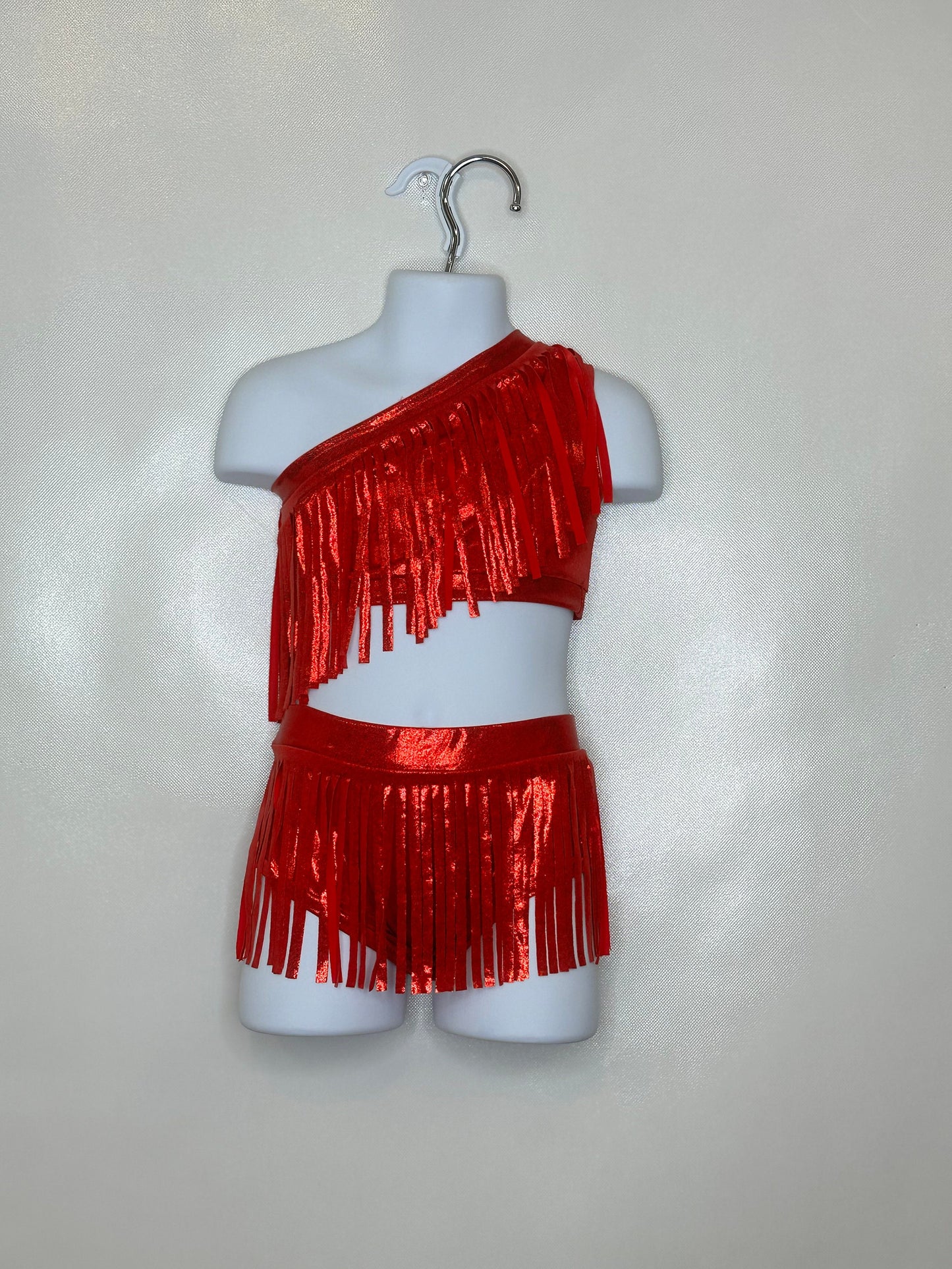 Boho Chic Kids - Juniors One-Shoulder Fringe 2-Piece Swimsuit - Retro Swimwear MORE COLORS AVAILABLE