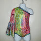 Holographic Fringe Skirt|One Shoulder Bell Sleeve Leotard (Sold Separately)-More Colors Available!Girls skirts|fringe skirts|Wholesome Goods