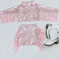 8Cowgirl Couture Fringe Set(InfantJuniors)Matte or Metallic Lycra Mystique|60+ Colors|Boots & Hat Sold Separately. Handmade Wholesome Goods