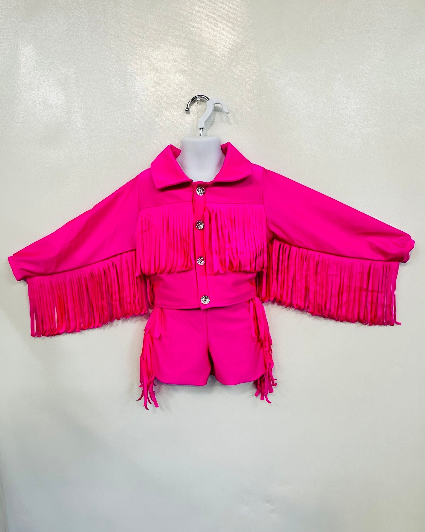 8Cowgirl Couture Fringe Set(InfantJuniors)Matte or Metallic Lycra Mystique|60+ Colors|Boots & Hat Sold Separately. Handmade Wholesome Goods