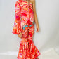 Dancing Queen Totally Retro Jumpsuit with Optional Concho Belt - Groovy '70s Disco Vibes|Flare Bell Jumpsuit|One Shoulder Jumpsuit
