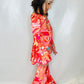 Dancing Queen Totally Retro Jumpsuit with Optional Concho Belt - Groovy '70s Disco Vibes|Flare Bell Jumpsuit|One Shoulder Jumpsuit