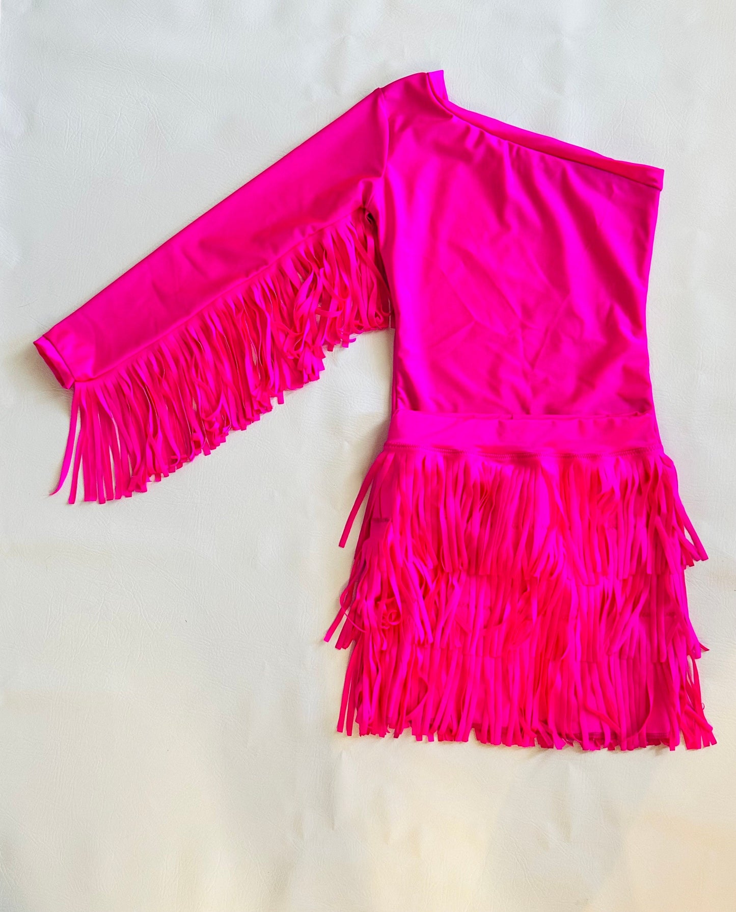 Fringe Skirt|One Shoulder Fringe  Sleeve Leotard (Sold Separately) - More Colors Available! Girls skirts|fringe skirts|Wholesome Goods