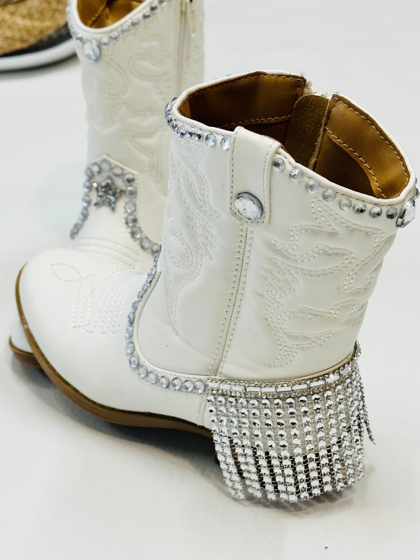 Sparkling Rhinestone Fringe Cowgirl Boots and Hat for Kids Sold Separately | Western Glam | Wholesome Goods Co