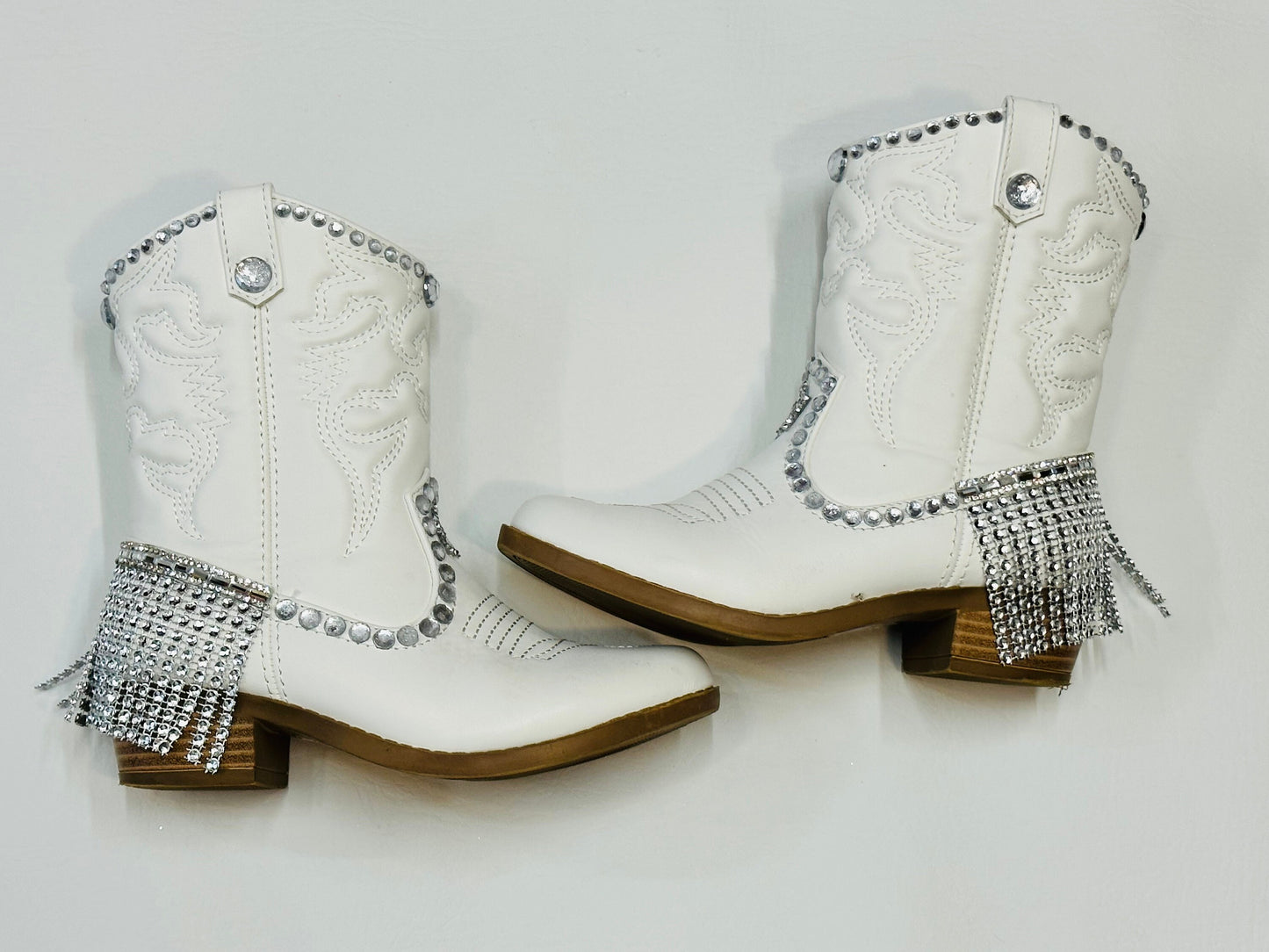Sparkling Rhinestone Fringe Cowgirl Boots and Hat for Kids Sold Separately | Western Glam | Wholesome Goods Co