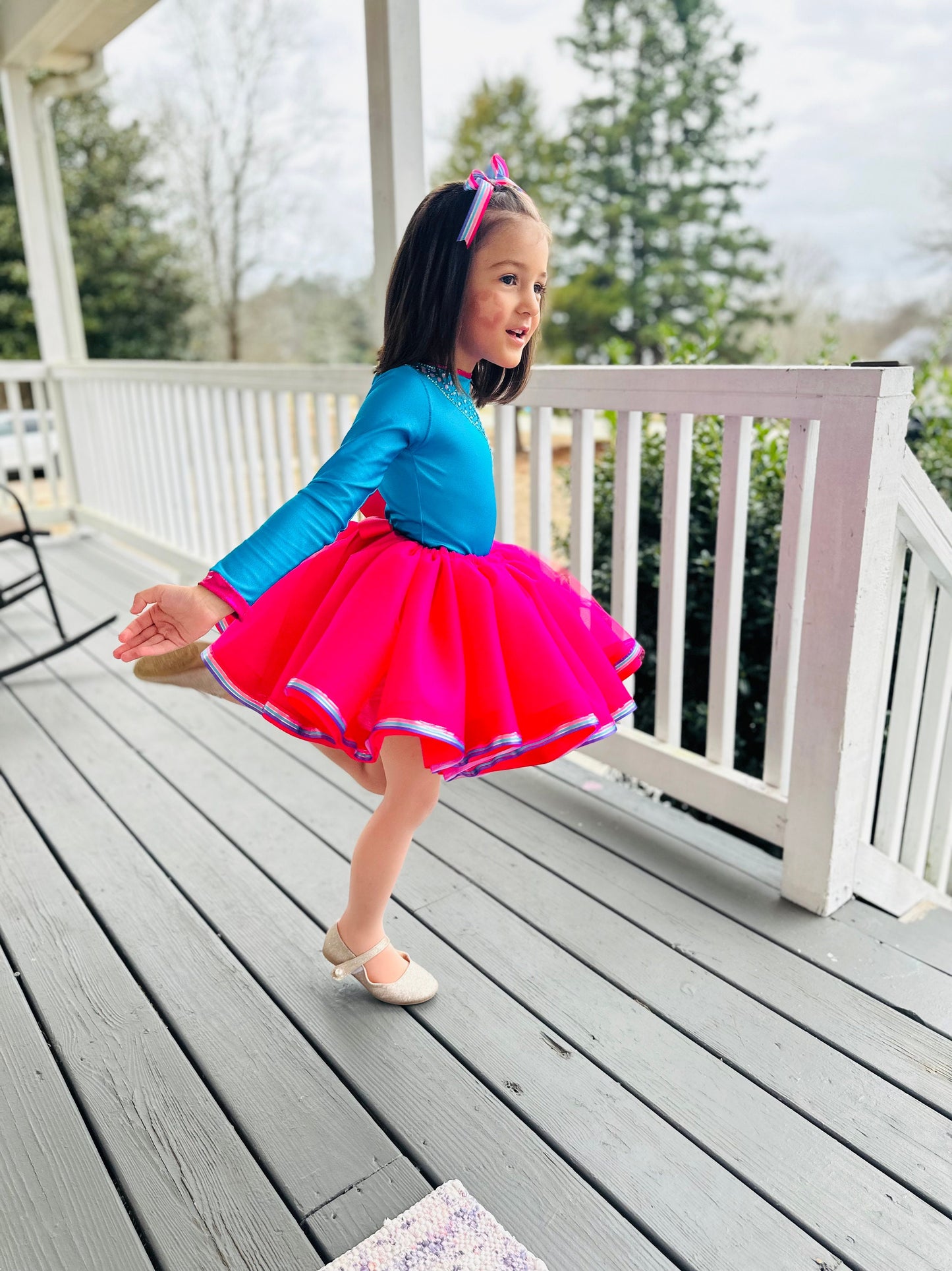 Cherished Moments Shirt and Tutu Set with Included Rhinestones - Perfect for Birthdays, Father-Daughter Dances, Pageants, and Elegant Events
