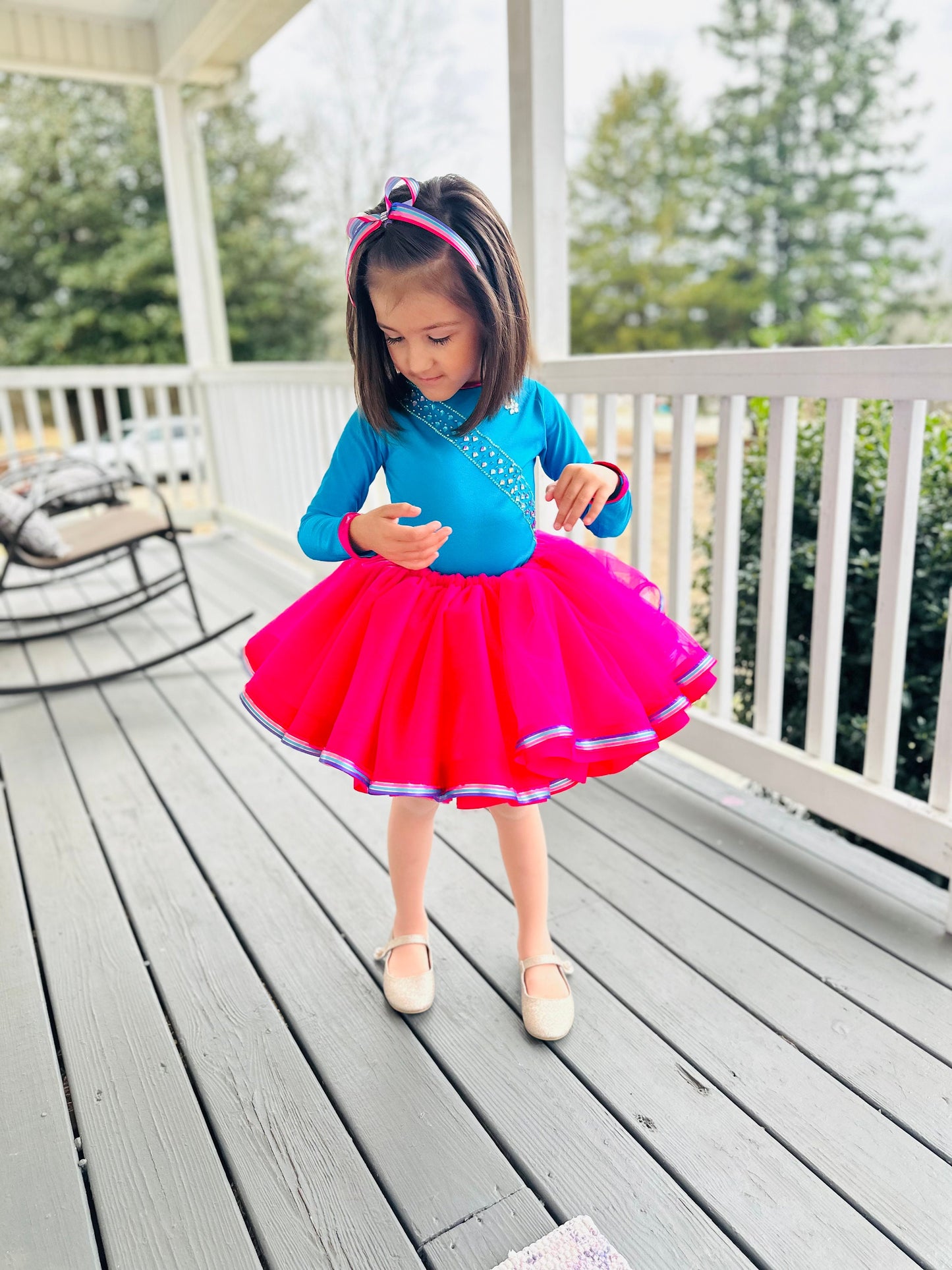 Cherished Moments Shirt and Tutu Set with Included Rhinestones - Perfect for Birthdays, Father-Daughter Dances, Pageants, and Elegant Events