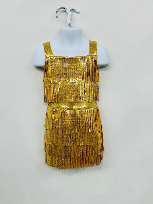 Wholesome Goods Co's Kids BohoLuxe Fringe Set - Handmade Crop Top and Skirt Combo - Available in Multiple Sizes & Vibrant Colors