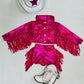 8Cowgirl Couture Fringe Set(InfantJuniors)Matte or Metallic Lycra Mystique|60+ Colors|Boots & Hat Sold Separately. Handmade Wholesome Goods