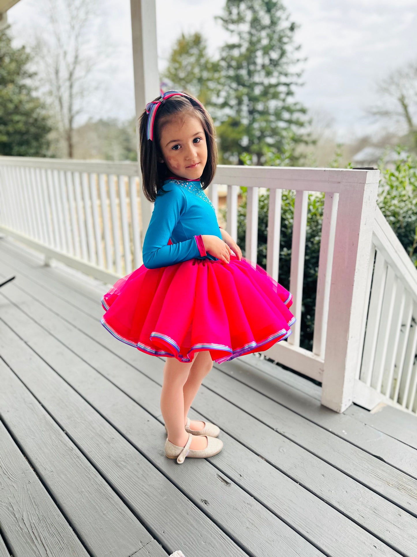 Cherished Moments Shirt and Tutu Set with Included Rhinestones - Perfect for Birthdays, Father-Daughter Dances, Pageants, and Elegant Events