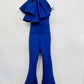 Custom Pageant Neoprene Scuba Jumpsuit with Ruffles, Girls Casual Wear, Romper Outfit. Wholesome Goods Co