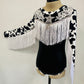 Western Glam Pageant Outfit: 'Let There Be Cowgirls' with Shimmering Black Mystique, Cow Print Accents & Tulle SkirtBy Wholesome Goods Co