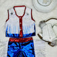 Western Patriotic America Cowgirl Set|Texas Fringe Vest and  Shorts|Kids to Young Adult Sizes|Hat and Boots SOLD SEPARATELY Wholesome Goods