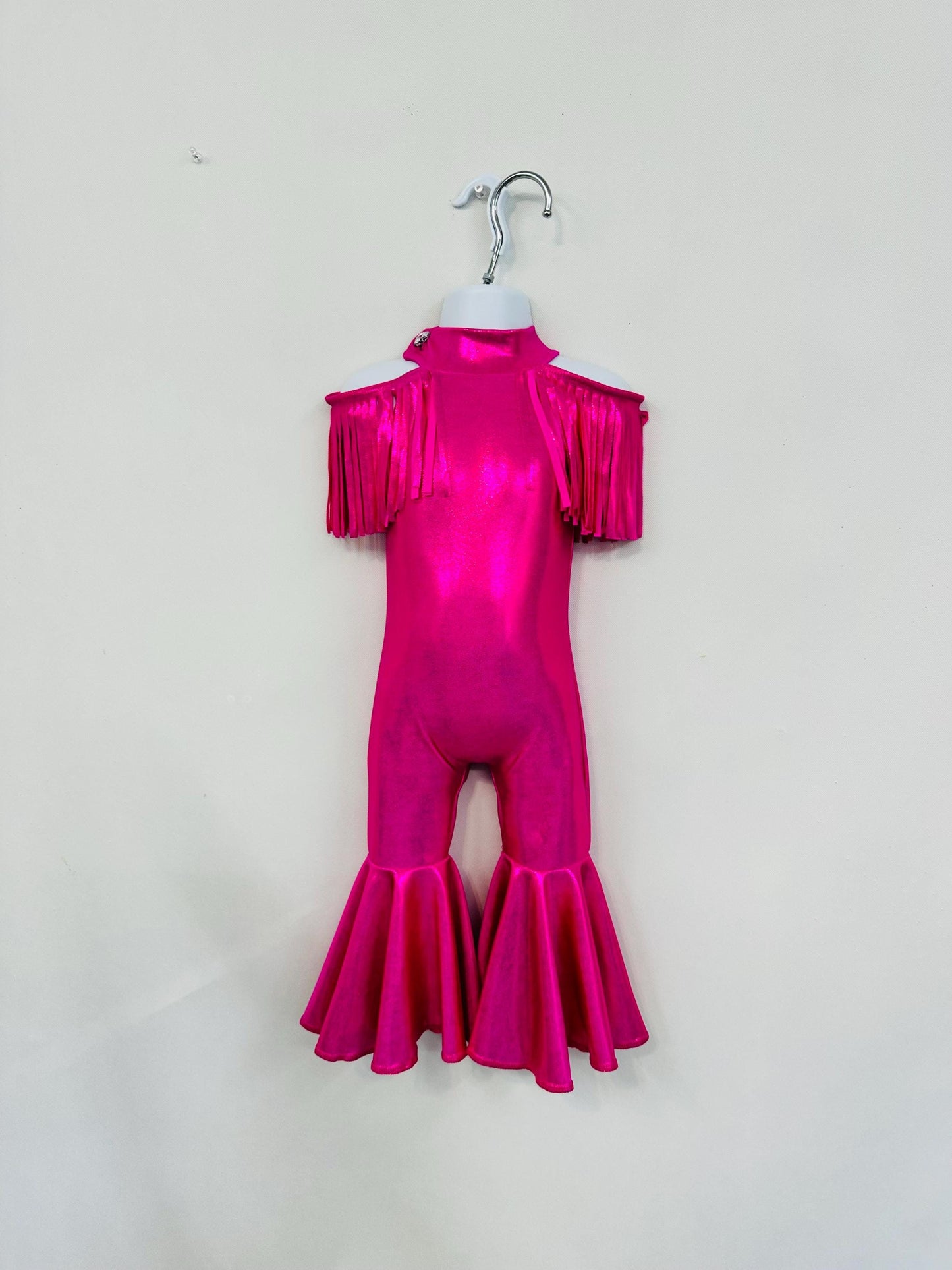 Fringe Rockstar Jumpsuit - Shoulder Fringe Halter Neck Design - Kids and Juniors Sizes - Choose Your Colors & Sizes by Wholesome Goods Co
