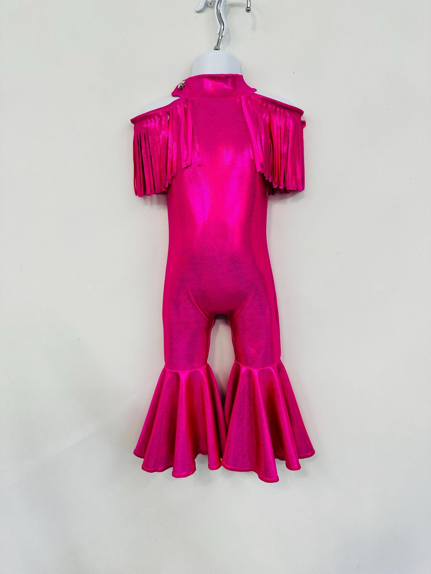 Fringe Rockstar Jumpsuit - Shoulder Fringe Halter Neck Design - Kids and Juniors Sizes - Choose Your Colors & Sizes by Wholesome Goods Co