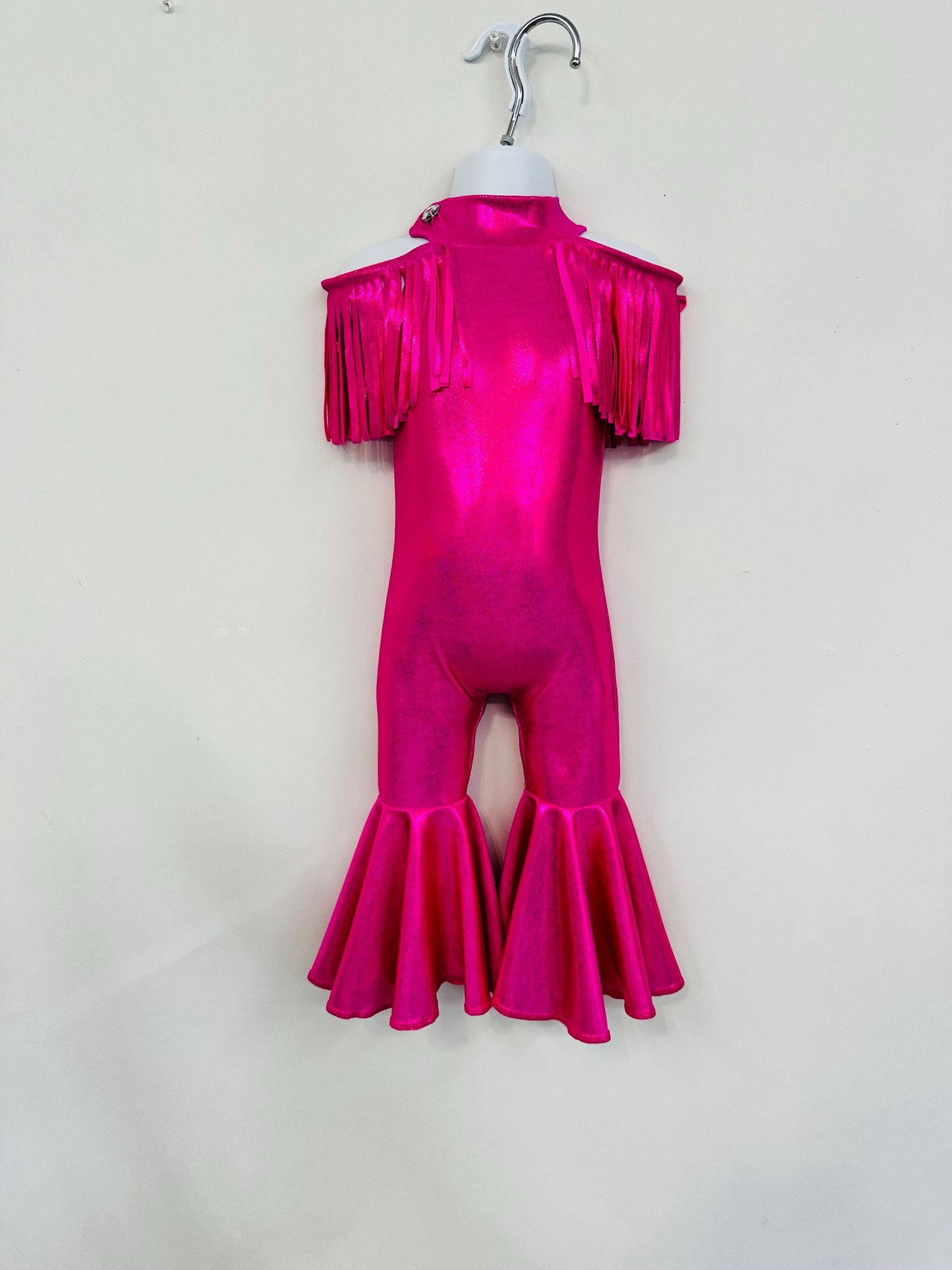 Fringe Rockstar Jumpsuit - Shoulder Fringe Halter Neck Design - Kids and Juniors Sizes - Choose Your Colors & Sizes by Wholesome Goods Co