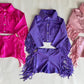 8Cowgirl Couture Fringe Set(InfantJuniors)Matte or Metallic Lycra Mystique|60+ Colors|Boots & Hat Sold Separately. Handmade Wholesome Goods