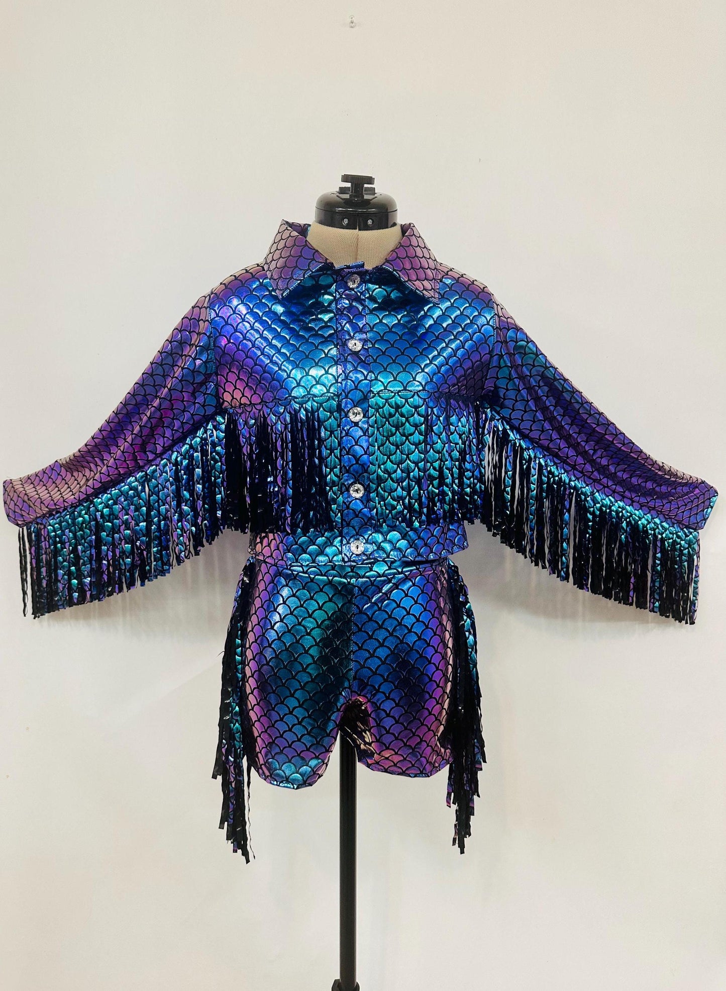 8Women's CowgirlCouture Handmade Western Vest and  Fringe Skirt/ShortsAll Sizes & Colors|Boots and Hat Sold Separately|Wholesome Goods Co